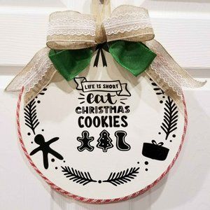 Farmhouse Christmas Cookies Wall Door Hanger